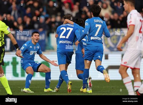 Szymon Zurkowski Empoli Celebrates After Scoring His Team S Third