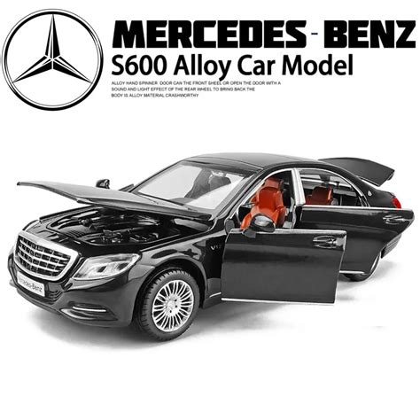 1 32 Scale Mercedes Benz Toy Car Models Maybach S600 Alloy Die Cast Toys Vehicles Pull