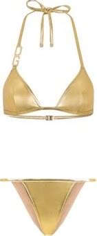 Dolce Gabbana Triangle Bikini With Logo Shopstyle Two Piece Swimsuits