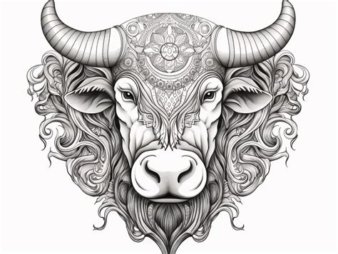 Zodiac Taurus Coloring Design Coloring Page