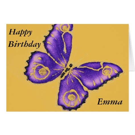 Happy Birthday Emma Greeting Card Zazzle