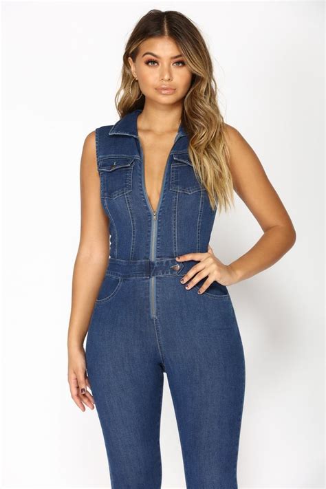 Hold Me By The Heart Denim Jumpsuit Dark Jumpsuit Fashion Denim