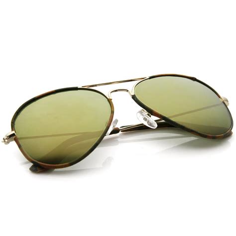 Camouflage Print Fabric Teardrop Shape Lens Aviator Sunglasses 60mm