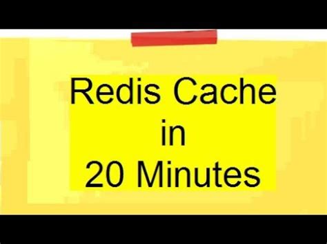 Redis Tutorial For Beginners Youtube