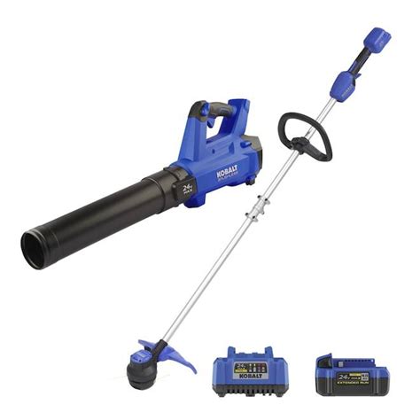 Kobalt 24 Volt Max Cordless Power Equipment Combo Kit With Leaf Blower