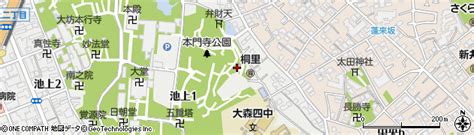 東京都大田区池上1丁目11 1の地図 住所一覧検索｜地図マピオン