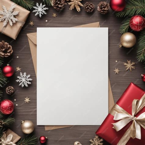 Plantilla De Tarjeta De Invitación De Navidad Sobre Fondo De Navidad