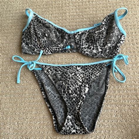 XOXO Swim Xoxo Swim Snake Skin Print Bikini S34ddd Poshmark
