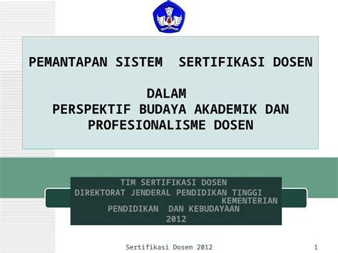 Ppt Tim Sertifikasi Dosen Dokumen Tips