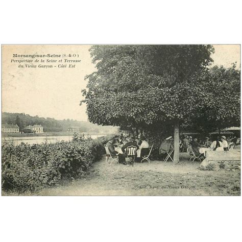 Carte Postale Ancienne Morsang Sur Seine Terrasse Buvette Du Vieux