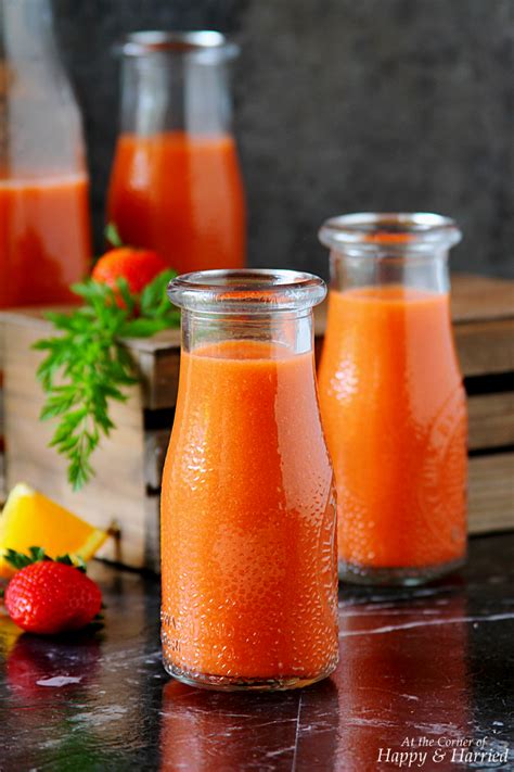 Carrot Strawberry And Orange Smoothie