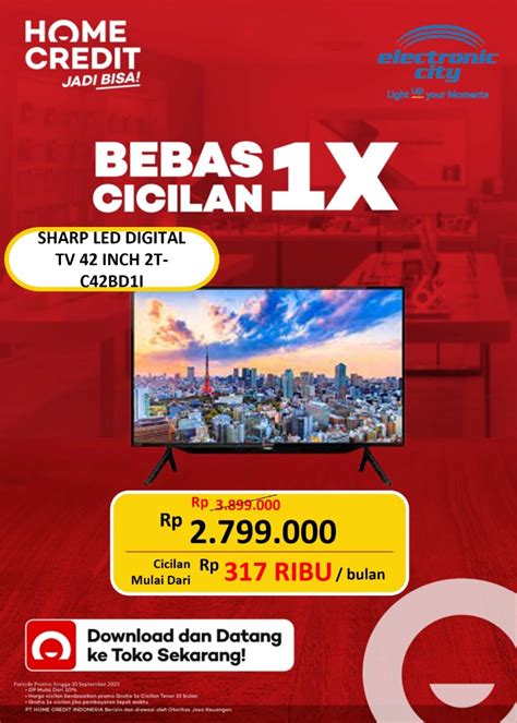 Sharp Led Tv Inch Cicilan Hanya Dengan Ktp Bunga Ringan Proses Cepat