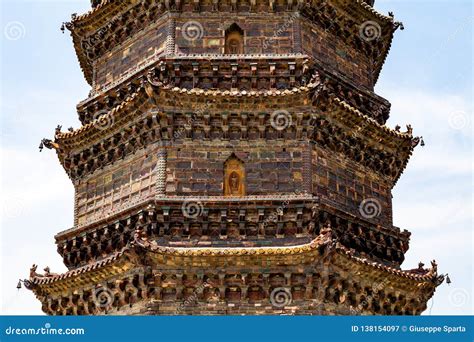 The Iron Pagoda of Kaifeng, Henan, China. Stock Image - Image of ...