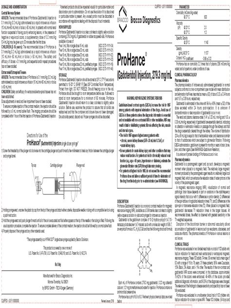 ProHance Prescribing Information January 2018 | PDF