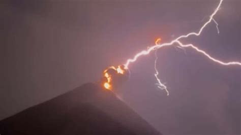 Epic Moment: Lightning Strikes Erupting Volcano - Videos from The ...