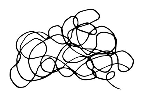 Hand drawn doodle abstract tangled scribble. Vector random chaotic lines. 8901838 Vector Art at ...