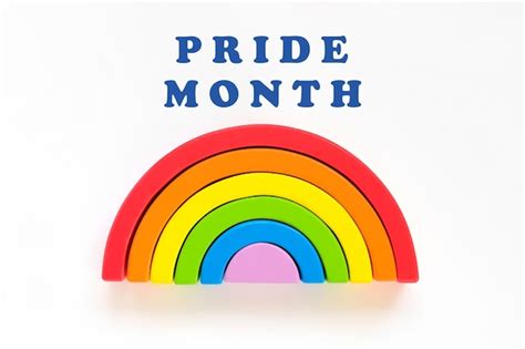 Premium Photo Wooden Rainbow Isolated On White Background Rainbow Toy Puzzle Lgbt Flag Gay