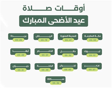 وقت صلاة عيد الأضحى في مكة المكرمة 1445 وباقي المدن السعودية ثقفني