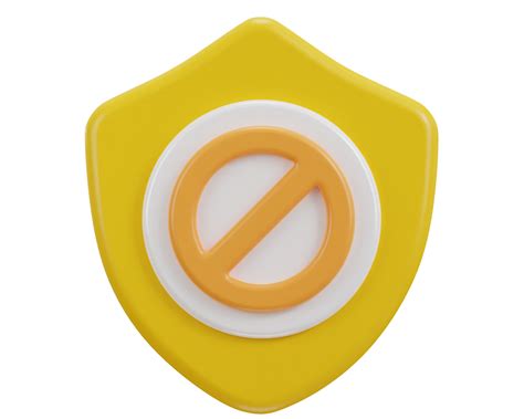 shield with security block, user ban icon isolated illustration