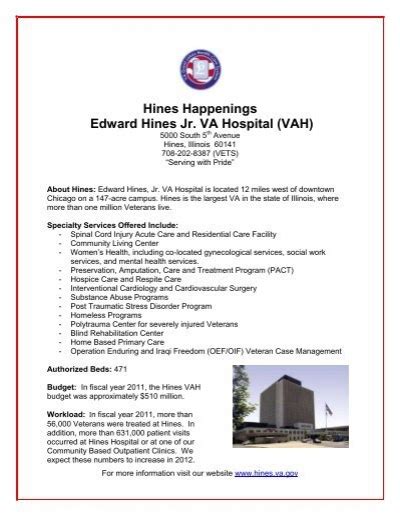 Hines Fact Sheet - Edward Hines, Jr. VA Hospital