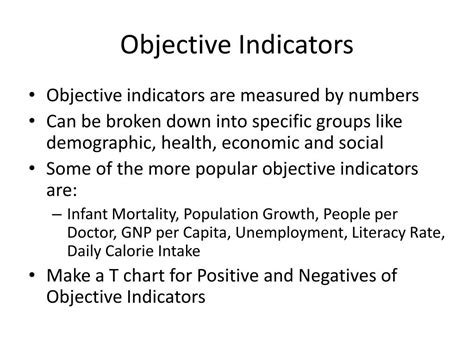 Ppt Objective Vs Subjective Indicators Review Powerpoint