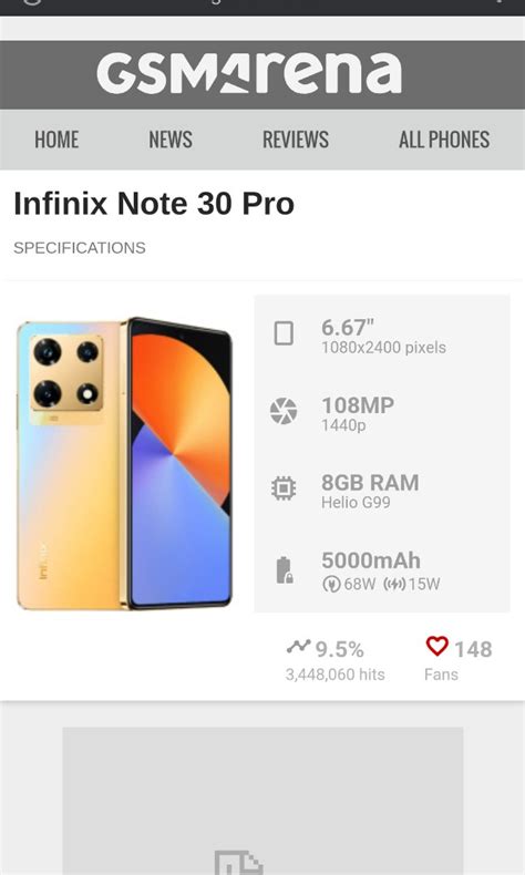 Infinix Note Pro Variable Gold Gb Mobile Phones Gadgets