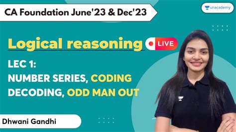 Number Series Coding Decoding Odd Man Out Logical Reasoning Ca