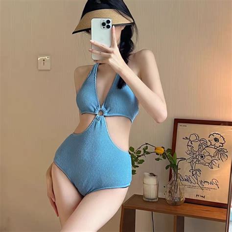 Sexy One Piece Bikini Swimsuit Women S Swimming Suit Korean Pure