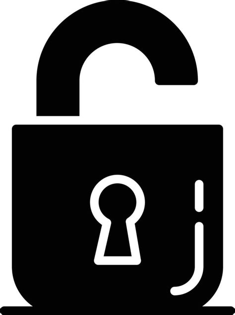Unlock Glyph Icon 11260812 Vector Art at Vecteezy