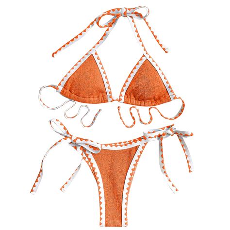 Hot Days Bold Styles UTSJKR Womens Two Piece Swimsuit Triangle String Bikini Set High Cut Sexy