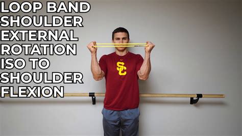 Loop Band Shoulder External Rotation Isometric To Shoulder Flexion