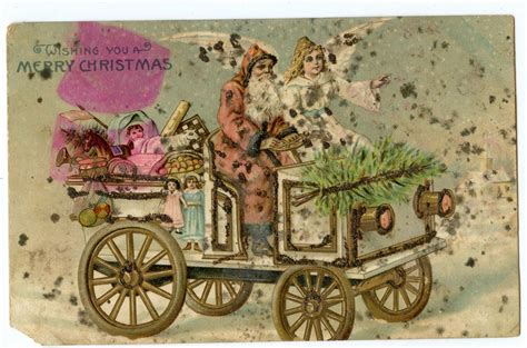 Lot Antique Vintage Postcard Christmas