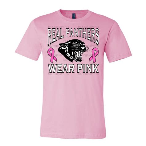 Real Panthers Wear Pink Panther Pink Out Breast Cancer Etsy