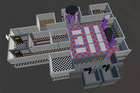 Fnaf Game Map Free 3d Model Max Obj Open3dmodel