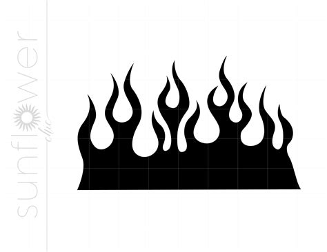 Flames Svg Flames Clipart Flames Silhouette Cut File For Etsy Hong Kong