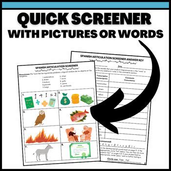 Spanish Articulation Screener And Assessment For Speech Therapy TPT