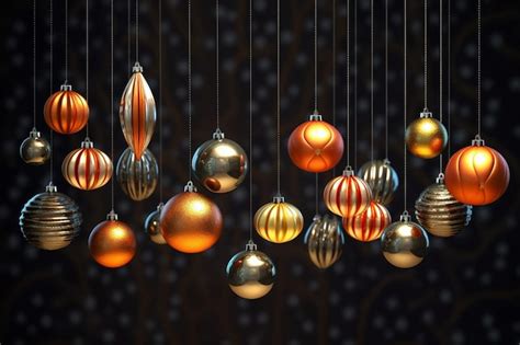 Premium AI Image A Collection Of Christmas Ornaments Are Hanging From