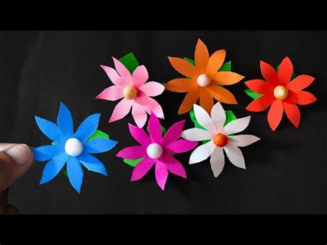 How To Make Paper Flower Craft Step By Step Easy Paper Flower Making