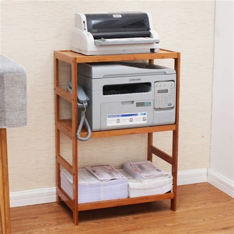 Ybwen Printer Stand Printer Shelf Rack Floor Standing Shelf Rack