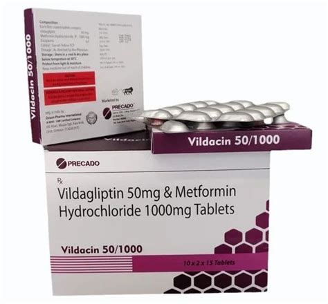 Vildagliptin 50mg And Metformin Hydrochloride 1000 Mg Tablets At Rs 250 Stripe Jalra M In Mumbai