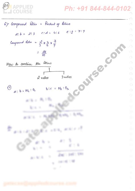 Solution Gate Notes Aptitude Ratio Proportion Studypool