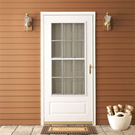 Emco 36 In X 80 In 300 Series White Colonial Triple Track Storm Door