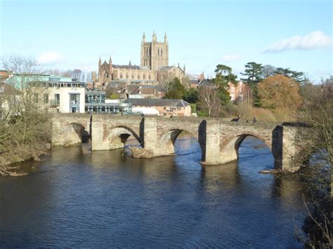 The Wye Bridge And Hereford Cathedral Philip Halling Geograph