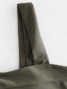 Padded Wide Straps Bandeau Bikini Set In CAMOUFLAGE GREEN ZAFUL