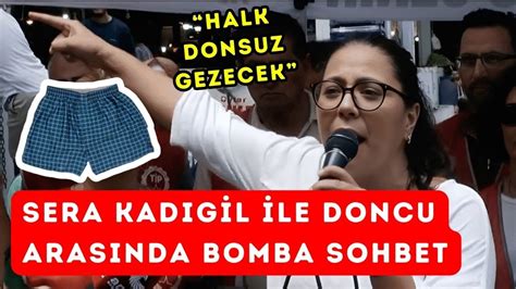 AKP GİTMEZSE HALK DONSUZ GEZECEK Sera kadıgil ile pazardaki doncu