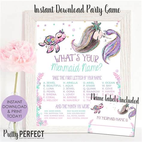 Mermaid Name Free Printable Free Templates Printable