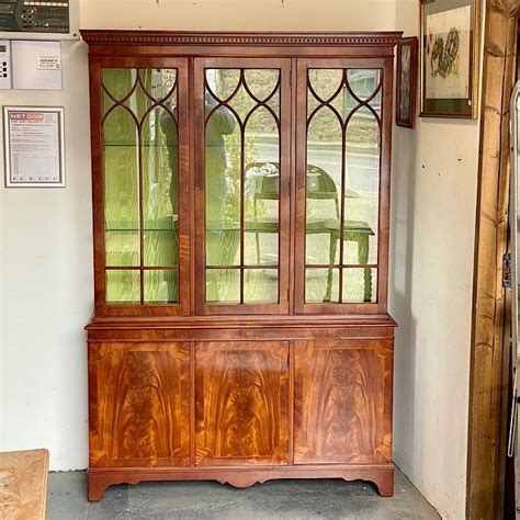 Georgian Style Mahogany Display Cabinet Display Cabinet Door