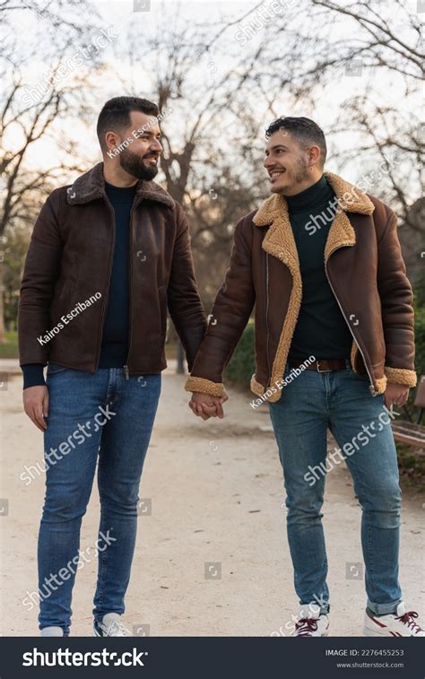 Gay Couple Park Proudly Holding Hands Stock Photo 2276455253 Shutterstock