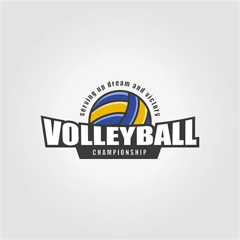 Premium Vector Emblem Volleyball Logo Icon Vector Illustration Design