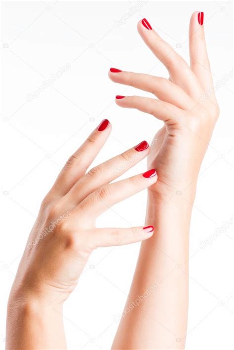 Mãos femininas unhas vermelhas fotos imagens de valuavitaly